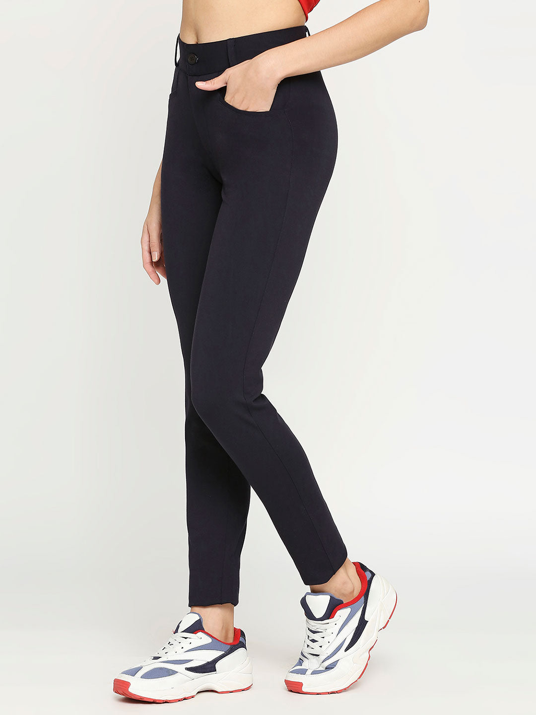 Women's Black Regular Golf Pants - Stylish and Comfortable | Sportsqvest